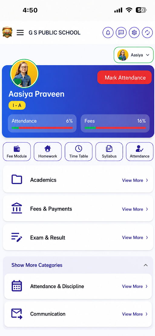 Student App UI